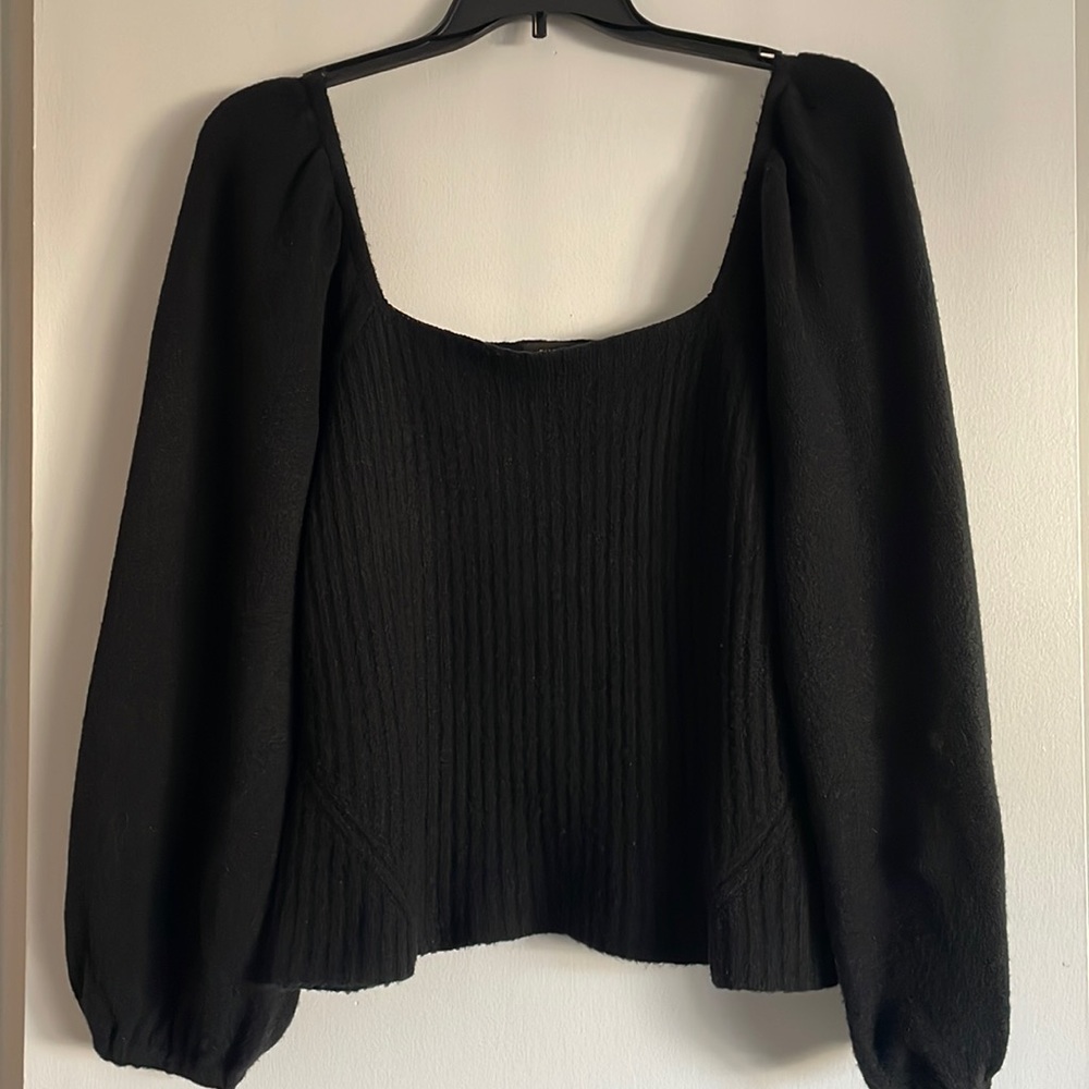 Halogen Square Neckline Knit Top.